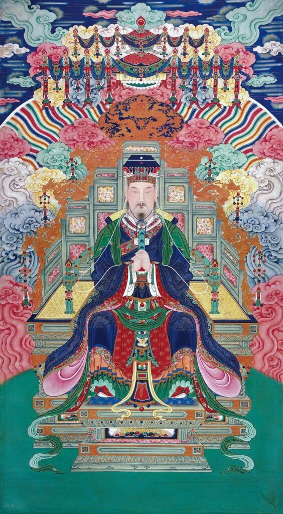 Portrait de l'empereur du ciel - auteur inconnu, dynastie Ming (temple White cloud Pékin)